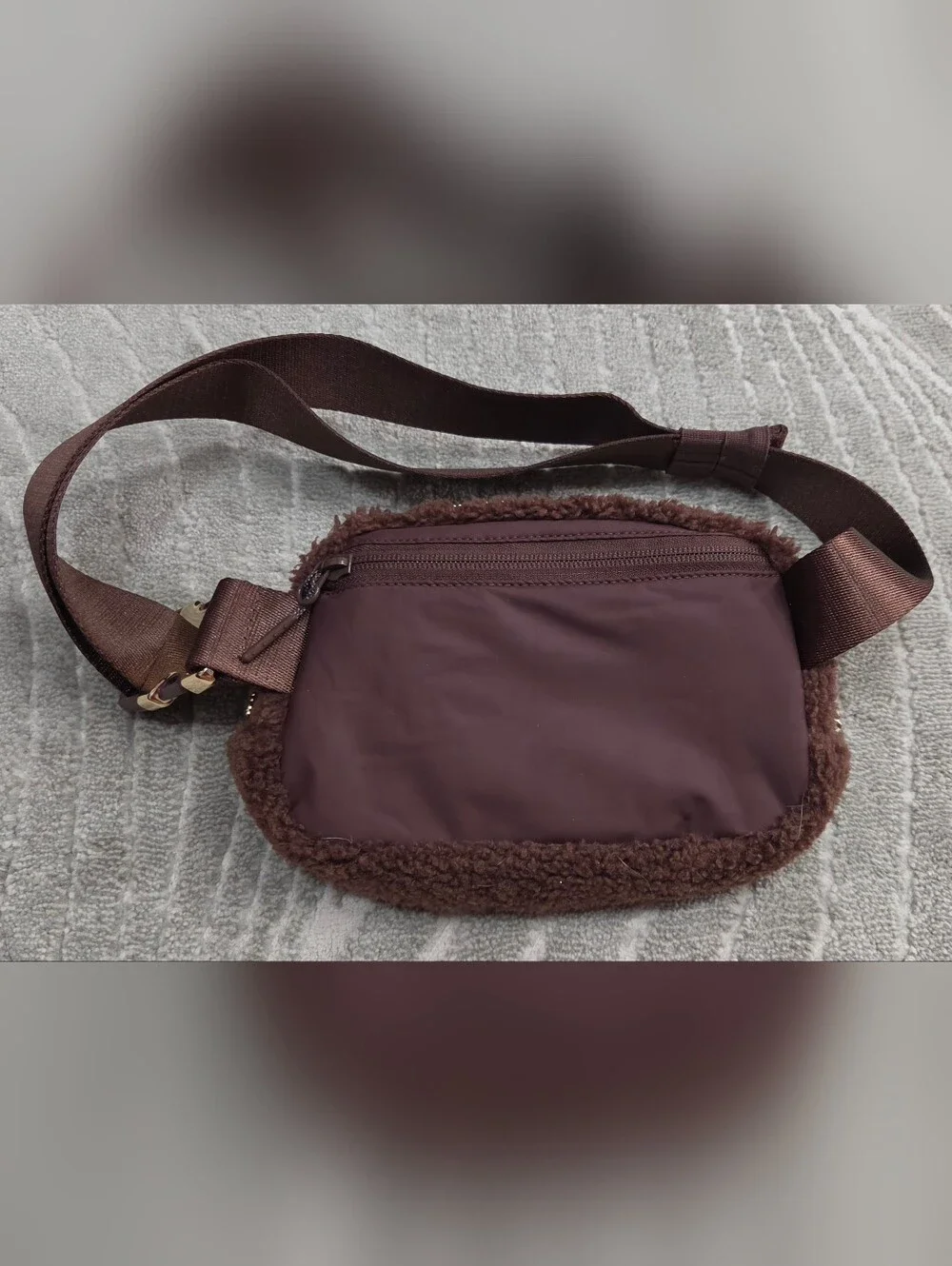 Lululemon Chocolate Brown Sherpa Belt Bag
